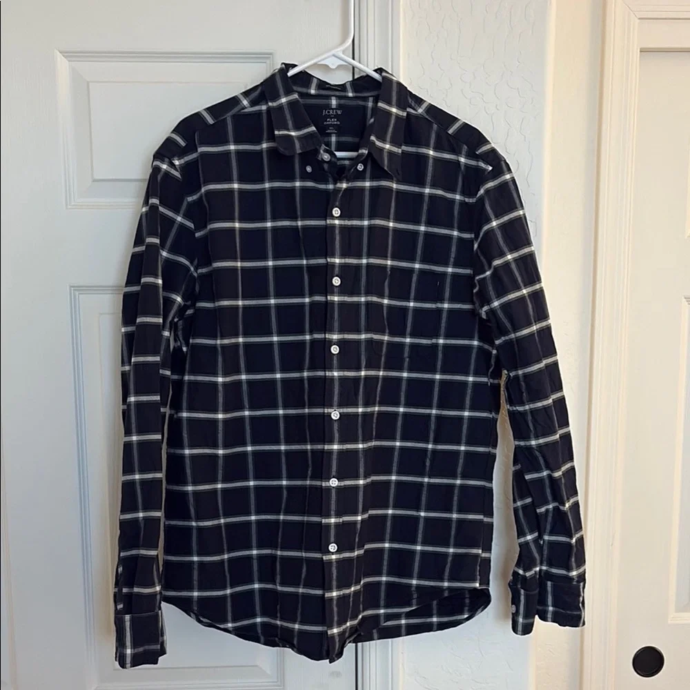 J. Crew Black Checkered Men's Shirt. XL